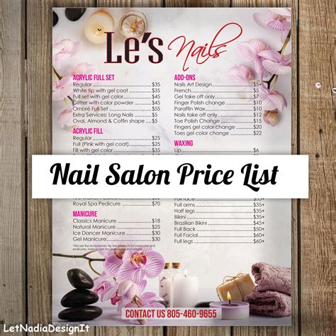 sassy nails and spa prices.